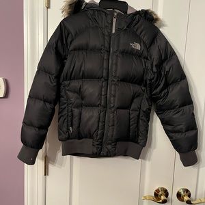 North Face kids jacket size 14/16 Black